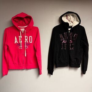 Aeropostale Pink and Black Hoodies